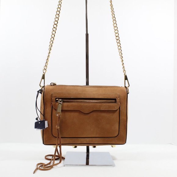 Rebecca Minkoff Avery Suede Crossbody - Tan - Picture 3 of 9